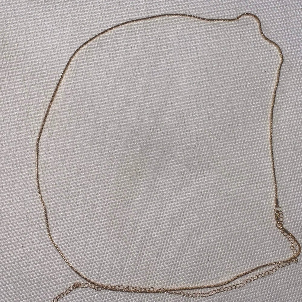 Thin gold waist chain that didn't fit me but could prob fit you